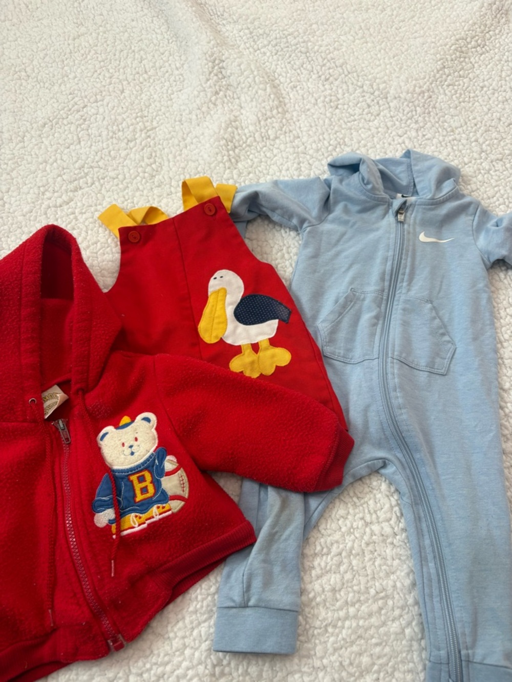 Nike  One-Piece and pelican overalls vintage hoodie boys 12 months bundle
